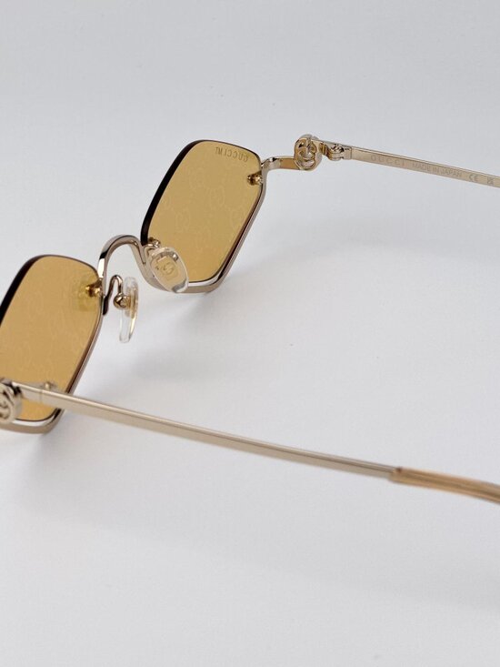 Gucci Unisex Sunglasses | Gold Cat Eye Rose Mirror GG Pattern | GG1604S 004 main image 9
